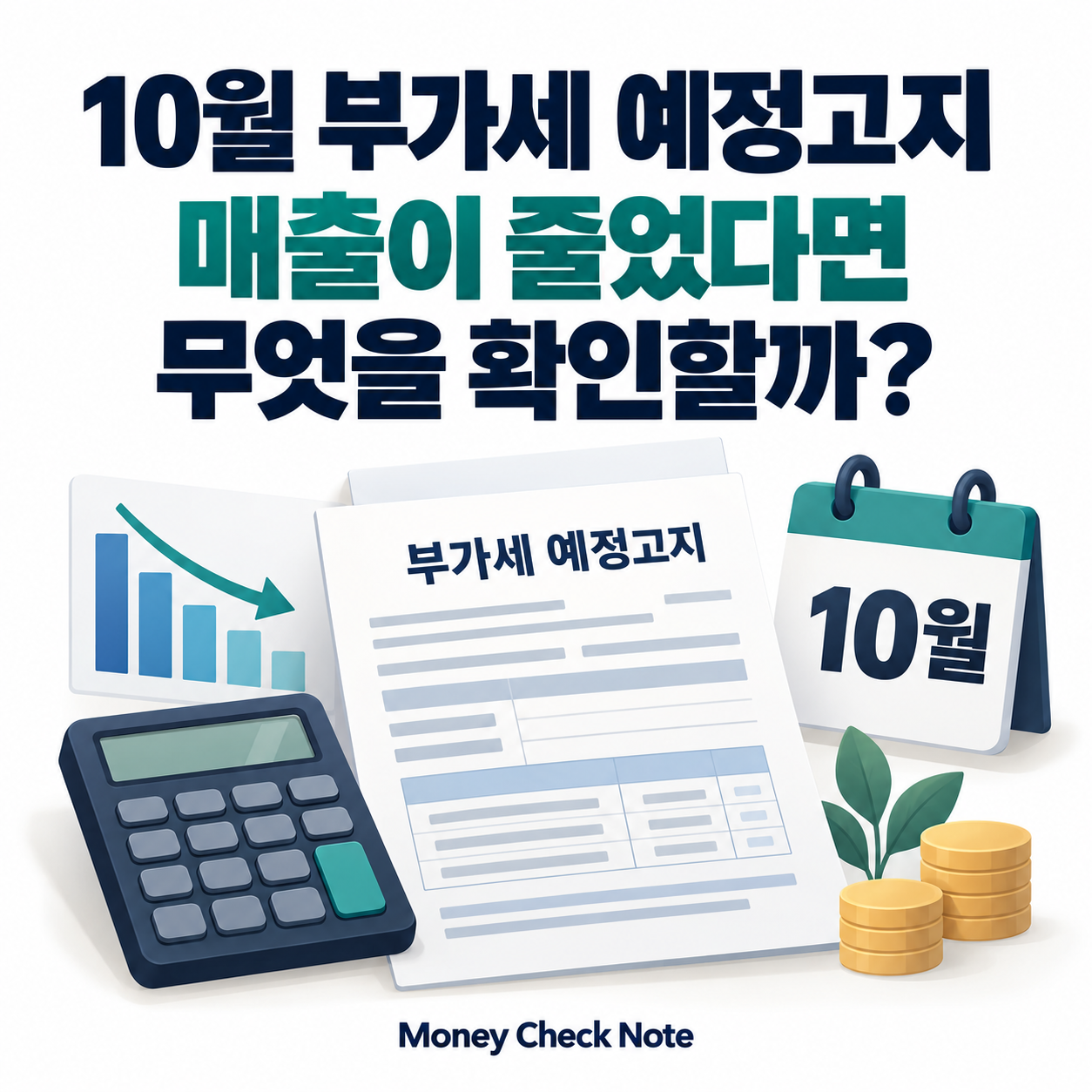 10월 부가세 예정고지와 매출 감소 시 확인할 사항