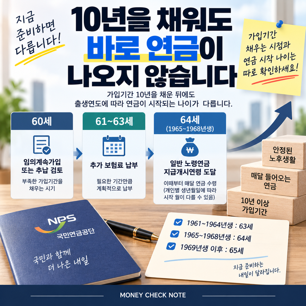 국민연금 상담 전 질문을 정리하는 체크리스트와 전화기 일러스트