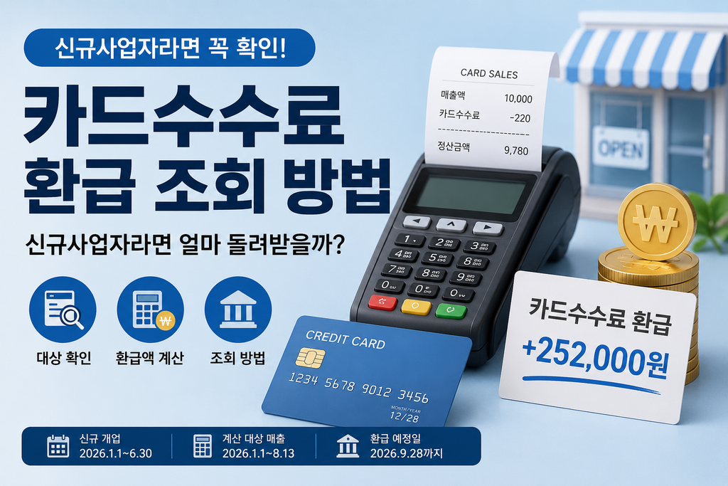 신규사업자 카드수수료 환급|내가 돌려받을 금액은?