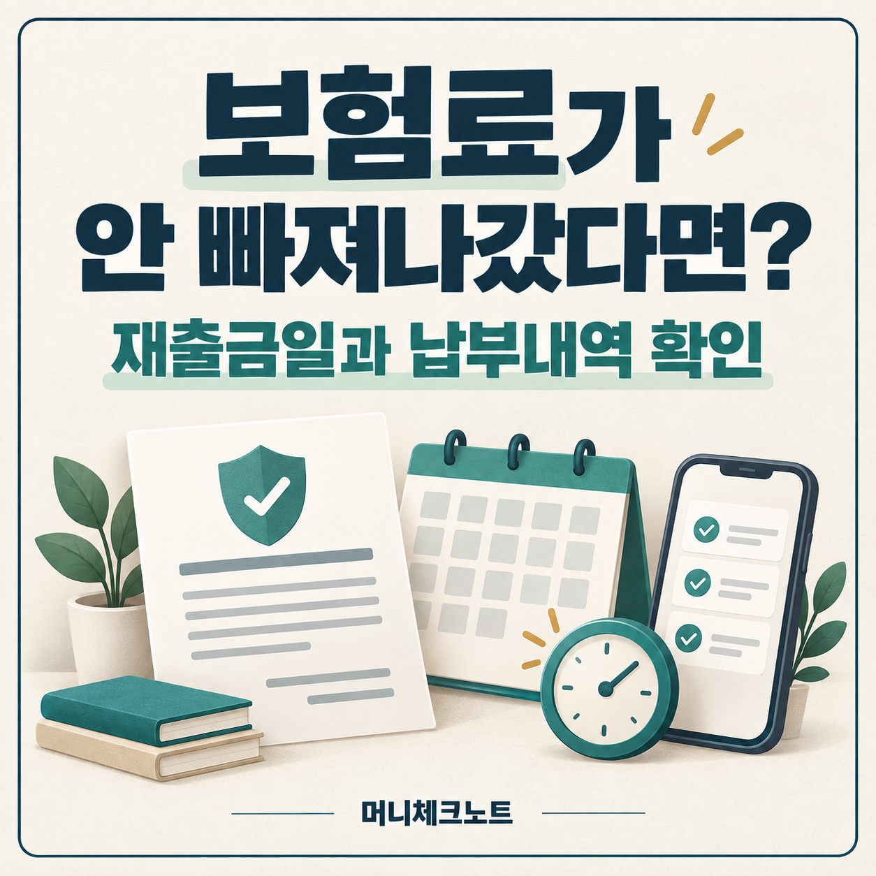 보험료 자동이체 실패 후 재출금일과 납부내역을 확인하는 안내