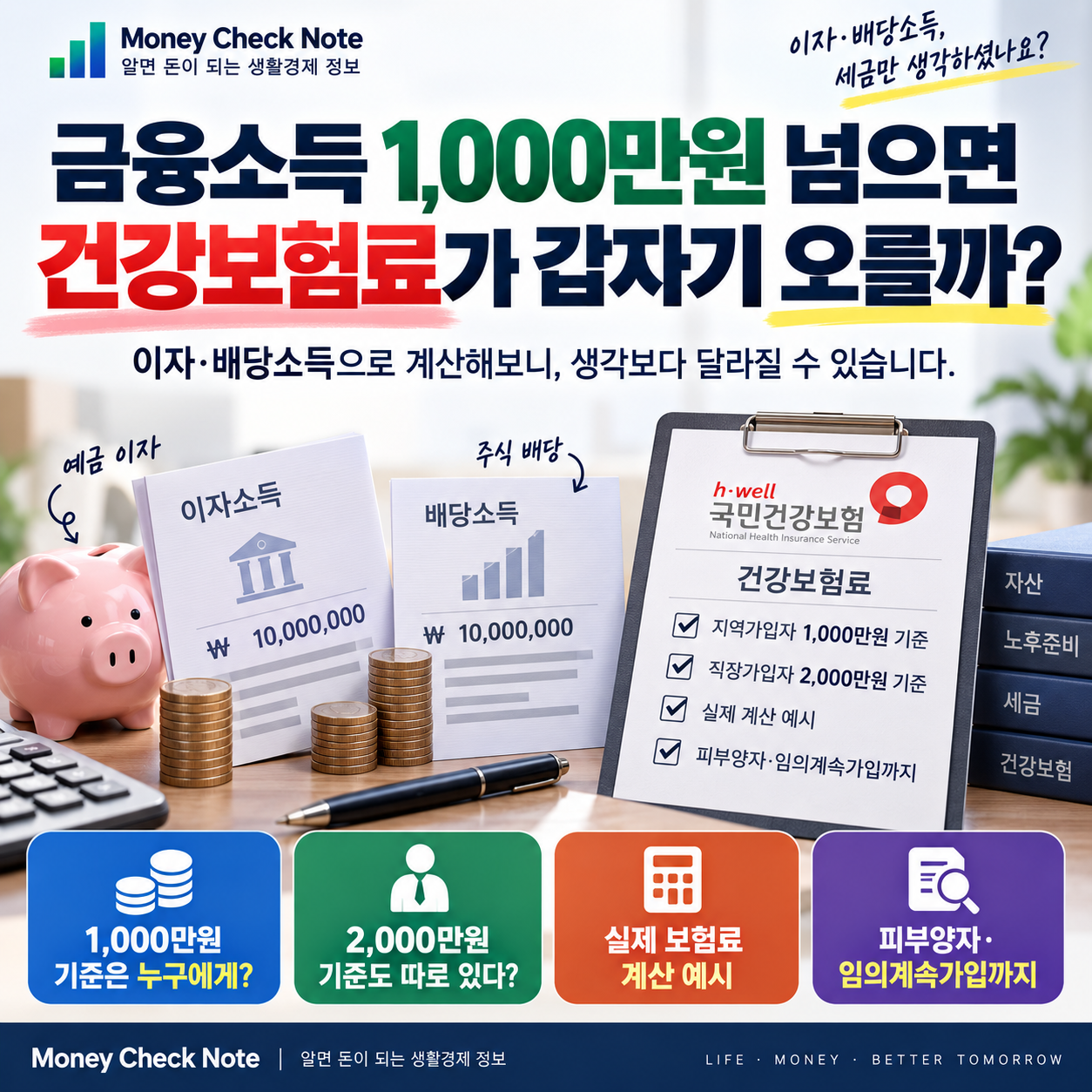 금융소득 1000만원 건강보험료 이자 배당소득 기준