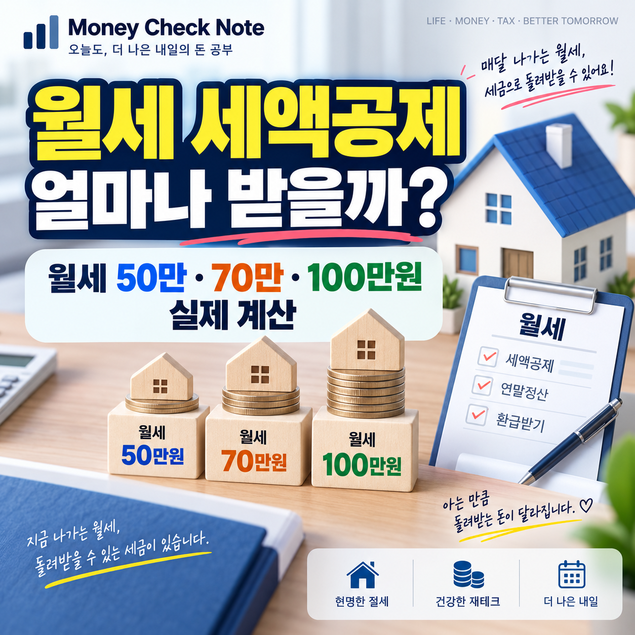 월세 세액공제 월세 50만원 70만원 100만원 실제 계산